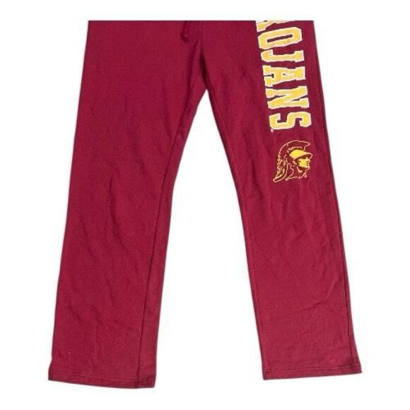 Trojans USC Logo Burgundy Red Drawstring Sweatpants Joggers Colosseum Size L - Picture 5 of 11